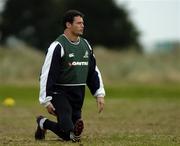 15 November 2005; Al Baxter, Australia, stretches during squad training. Australia rugby squad training, Portmarnock Golf Links, Portmarnock, Co. Dublin. Picture credit: Damien Eagers / SPORTSFILE