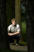 15 November 2005; New Ireland cap Andrew Trimble after a press conference ahead of the International friendly Permanent TSB Test game against Australia. Citywest Hotel, Dublin. Picture credit: Brendan Moran / SPORTSFILE