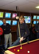 15 November 2005; Steve Davis in action against one of six Boylesports customers who won the opportunity to play a game of pool against Steve Davis. Boylesports, Camden Street, Dublin. Picture credit: Damien Eagers / SPORTSFILE
