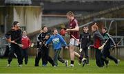 30 March 2014; Joe Canning, Galway, is greeted by young supporters on the pitch after the game. Allianz Hurling League Division 1, Quarter-Final, Limerick v Galway, Gaelic Grounds, Limerick. Picture credit: Diarmuid Greene / SPORTSFILE
