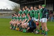 30 March 2014; The Limerick squad stand together for the traditional team photograph before the game. Allianz Hurling League Division 1, Quarter-Final, Limerick v Galway, Gaelic Grounds, Limerick. Picture credit: Diarmuid Greene / SPORTSFILE