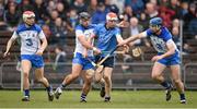 30 March 2014; Colm Cronin, Dublin, in action against Waterford players, from left, Eddie Barrett, Noel Connors and Michael Walsh. Allianz Hurling League Roinn 1A, Relegation Play-Off, Waterford v Dublin, Walsh Park, Waterford. Picture credit: Stephen McCarthy / SPORTSFILE