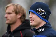31 March 2014; Leinster's Brian O'Driscoll looks on during squad training ahead of their side's Heineken Cup Quarter-Final game against Toulon on Sunday. Leinster Rugby Squad Training and Media Briefing, Rosemount, UCD, Belfield, Dublin. Picture credit: Brendan Moran / SPORTSFILE