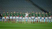 29 March 2014; The Mayo team during the National Anthem. Allianz Football League, Division 1, Round 6, Dublin v Mayo. Croke Park, Dublin. Picture credit: Ray McManus / SPORTSFILE