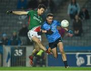 29 March 2014; Ger Cafferky, Mayo, in action against Cormac Costello, Dublin. Allianz Football League, Division 1, Round 6, Dublin v Mayo. Croke Park, Dublin. Picture credit: Ray McManus / SPORTSFILE