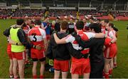 30 March 2014; The Derry players in a pre-match huddle. Allianz Football League Division 1, Round 6, Derry v Kildare, Celtic Park, Derry. Picture credit: Oliver McVeigh / SPORTSFILE