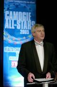 12 November 2005; Michael Lyster speaking at the 2005 Camogie All-Star Awards, in association with O'Neills. Citywest Hotel, Dublin. Picture credit: Brendan Moran / SPORTSFILE