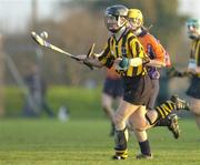20 November 2005; Margaret McCarthy, St. Lachtains, in action against Doreen Kelly, Davitts. All Ireland Senior Camogie Club Championship Final, Davitts v St Lachtains, McDonagh Park, Cloughjordan, Co. Tipperary. Picture credit: Ray McManus / SPORTSFILE