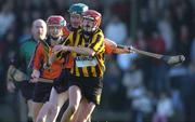 20 November 2005; Imelda Kennedy, St. Lachtains, in action against Ailbhe Kelly, Davitts. All Ireland Senior Camogie Club Championship Final, Davitts v St Lachtains, McDonagh Park, Cloughjordan, Co. Tipperary. Picture credit: Ray McManus / SPORTSFILE