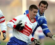 20 November 2005; Joe Cassisy, Bellaghy, in action against Cathal Collins, Cavan Gaels. AIB Ulster Club Senior Football Championship Semi-Final, Cavan Gaels v Bellaght, Healy Park, Omagh, Co. Tyrone. Picture credit: Oliver McVeigh / SPORTSFILE