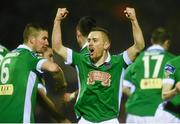4 April 2014; Liam Kearney, Cork City, celebrates after team-mate Mark O'Sullivan scored their side's second goal. Airtricity League Premier Division, Cork City v Shamrock Rovers, Turner's Cross, Cork. Picture credit: Diarmuid Greene / SPORTSFILE