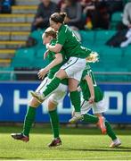 5 April 2014; Shannon Smyth, right, Republic of Ireland, celebrates with team-mate Louise Quinn after she scored the opening goal of the game. FIFA Women's World Cup Qualifier, Republic of Ireland v Germany, Tallaght Stadium, Tallaght, Co. Dublin. Picture credit: Barry Cregg / SPORTSFILE