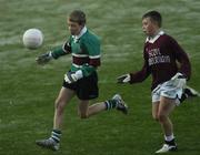 21 November 2005; Paul O'Toole, green, St. Philip’s, Clonsilla, in action against Scott Fulham, Scoil Maelruáin, Old Bawn . Allianz Cumann na mBunscol Finals, Corn Mhic Chaoilte, Scoil Maelruáin, Old Bawn v St. Philip’s, Clonsilla, Croke Park, Dublin. Picture credit: Damien Eagers / SPORTSFILE