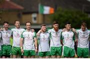 29 May 2016; London players stand for the national anthem ahead of the Connacht GAA Football Senior Championship quarter-final between London and Mayo in Páirc Smárgaid, Ruislip, London, England. Photo by Seb Daly/Sportsfile