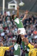 26 November 2005; Donnacha O'Callaghan, Ireland, takes a ball in a lineout. Ireland v Romania, Lansdowne Road, Dublin. Picture credit: Matt Browne / SPORTSFILE