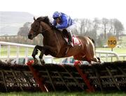 26 November 2005; Southern Style, with JP Murtagh up, jumps the last on their way to wininng the Gowran Park Golf Membership Maiden Hurdle. Gowran Park, Co. Kilkenny. Picture credit: Dylan Vaughan / SPORTSFILE