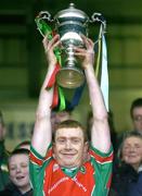 27 November 2005; James Stephens captain Peter Barry lifts the cup after the game. Leinster Club Senior Hurling Championship Final, UCD v James Stephens, O'Moore Park, Portlaoise, Co. Laois. Picture credit: Brendan Moran / SPORTSFILE