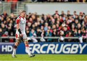 5 April 2014; Ulster captain Johann Muller leaves the field to be substitued for Robbie Diack. Heineken Cup Quarter-Final, Ulster v Saracens, Ravenhill Park, Belfast, Co. Antrim. Picture credit: Ramsey Cardy / SPORTSFILE