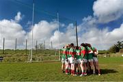 6 April 2014; The  Mayo team before the start of their game against Monaghan. TESCO Ladies National Football League, Round 7, Mayo v Monaghan, James Stephen's Park, Ballina, Co. Mayo. Picture credit: David Maher / SPORTSFILE