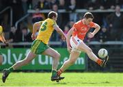 6 April 2014; Charles Vernon, Armagh, in action against Neil Gallagher, Donegal. Allianz Football League, Division 2, Round 7, Armagh v Donegal, Athletic Grounds, Armagh. Picture credit: Brendan Moran / SPORTSFILE