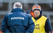 6 April 2014; Armagh assistant manager Kieran McGeeney, right, with manager Paul Grimley. Allianz Football League, Division 2, Round 7, Armagh v Donegal, Athletic Grounds, Armagh. Picture credit: Brendan Moran / SPORTSFILE