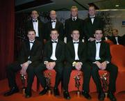 25 November 2005; Tyrone All-Stars, back row from left, Brian Dooher, Peter Canavan, Owen Mulligan, and Stephen O'Neill. Front row, from left, Conor Gormley, Sean Cavanagh, Philip Jordan and Ryan McMenamin, at the 2005 Vodafone GAA All-Star Awards. Citywest Hotel, Dublin. Picture credit: Brendan Moran / SPORTSFILE