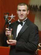25 November 2005; Hurler of the Year, Jerry O'Connor, from Cork, with his award, at the 2005 Vodafone GAA All-Star Awards. Citywest Hotel, Dublin. Picture credit: Brendan Moran / SPORTSFILE