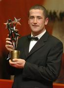 25 November 2005; Footballer of the Year Stephen O'Neill, with his award at the 2005 Vodafone GAA All-Star Awards. Citywest Hotel, Dublin. Picture credit: Brendan Moran / SPORTSFILE