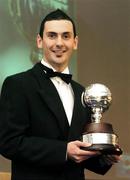 27 November 2005; Mark Farren, Derry City, winner of the Premier Division player of the year award, at the 2005 PFAI Awards. Burlington Hotel, Dublin. Picture credit: David Maher / SPORTSFILE