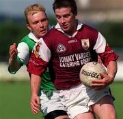 6 June 1999; Tommy Joyce of Galway in action against Conor Wilson of London during the Bank of Ireland Connacht Senior Football Championship Quarter-Final match between London and Galway at Páirc Smárgaid in Ruislip, London. Photo by Damien Eagers/Sportsfile