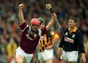 2 May 1999; Alan Kerins of Galway celebrates during the Church & General National Hurling League Division 1 Semi-Final match between Kilkenny and Galway at the Gaelic Grounds in Limerick. Photo by Damien Eagers/Sportsfile