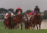29 May 1999; Amethyst, MJ Kinane up, right, ahead of Lindissima, with Pat Shanahan up, at Naas Racecourse in Naas, Co Kildare. Photo by Sportsfile