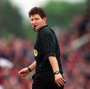 30 May 1999; Referee Brian White during the Bank of Ireland Leinster Senior Football Championship 2nd Preliminary Round match between Westmeath and Longford at Cusack Park in Mullingar, Westmeath. Photo by Aoife Rice/Sportsfile