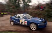 3 April 1999; Damien Garvey and Seán McArdle in their Toyota Celica Turbo 4WD during the Circuit of Ireland Rally in the Dublin Mountains. Photo by Matt Browne/Sportsfile
