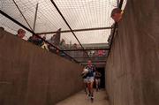 16 May 1999; Colin Hannify of Longford runs out of the tunnel before the Bank of Ireland Leinster Senior Football Championship Preliminary Round Replay match between Longford and Wexford at Pearse Park in Longford. Photo by David Maher/Sportsfile