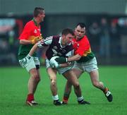9 May 1999; David Mitchell of Westmeath in action against Johnny Nevin of Carlow during the Bank of Ireland Leinster Senior Football Championship Round 1 match between Carlow and Westmeath at Dr Cullen Park in Carlow. Photo by Damien Eagers/Sportsfile