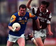 30 May 1999; Enda Barden of Longford in action against Rory O'Connell of Westmeath during the Bank of Ireland Leinster Senior Football Championship 2nd Preliminary Round match between Westmeath and Longford at Cusack Park in Mullingar, Westmeath. Photo by Aoife Rice/Sportsfile