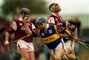 16 May 1999; John Leahy of Tippeary celebrates scoring his side's first goal during the Church & General National Hurling League Division 1 Final match between Galway and Tipperary at Cusack Park in Ennis, Clare. Photo by Ray McManus/Sportsfile
