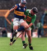 22 May 1999; John Leahy of Tipperary in action against Tom Cronin of Kerry during the Guinness Munster Senior Hurling Championship Quarter-Final match between Tipperary and Kerry at Semple Stadium in Thurles, Tipperary. Photo by Ray Lohan/Sportsfile