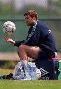 1 June 1999; Kevin Kilbane looks on during a Republic of Ireland training session at the AUL Complex in Clonshaugh, Dublin. Photo by Brendan Moran/Sportsfile