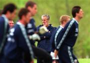 25 May 1999; Manager Mick McCarthy during a Republic of Ireland training session at the Nuremore Hotel in Carrickmacross, Monaghan. Photo by Brendan Moran/Sportsfile