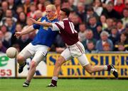 30 May 1999; Niall Sheridan of Longford in action against Damien Healy of Westmeath during the Bank of Ireland Leinster Senior Football Championship 2nd Preliminary Round match between Westmeath and Longford at Cusack Park in Mullingar, Westmeath. Photo by Aoife Rice/Sportsfile