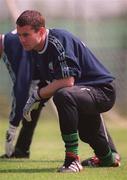1 June 1999; Shay Given during a Republic of Ireland training session at the AUL Complex in Clonshaugh, Dublin. Photo by Brendan Moran/Sportsfile