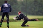 2 June 1999; Shay Given training with goalkeeping coach Packie Bonnar during a Republic of Ireland training session at the AUL Complex in Clonshaugh, Dublin. Photo by Ray McManus/Sportsfile