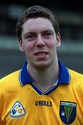 27 May 1999; Stephen Lohan during a Roscommon Football squad portraits session at Dr Hyde Park in Roscommon. Photo by Ray McManus/Sportsfile