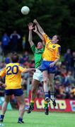 30 May 1999; Stephen Lohan of Roscommon in action against Paul McDermott of Leitrim during the Bank of Ireland Connacht Senior Football Championship at Páirc Sheáin Mhic Dhiarmada in Carrick on Shannon, Leitrim. Photo by Brendan Moran/Sportsfile