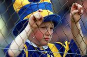 16 May 1999; A Tipperary fan watches the Church & General National Hurling League Division 1 Final match between Galway and Tipperary at Cusack Park in Ennis, Clare. Photo by Brendan Moran/Sportsfile