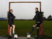 29 November 2005;  Cork City players, Neal Horgan, left and George O'Callaghan after squad training. Press Day, Bishopstown, Cork. Picture credit: David Maher / SPORTSFILE