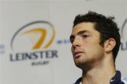 30 November 2005; Rob Kearney speaking at a Leinster Rugby Press Conference. RDS, Ballsbridge, Dublin. Picture credit: Matt Browne / SPORTSFILE