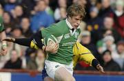 26 November 2005; Andrew Trimble, Ireland, in action against Romania. permanent tsb International Friendly 2005-2006, Ireland v Romania, Lansdowne Road, Dublin. Picture credit: Matt Browne / SPORTSFILE